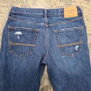 VTG‎ Y2K Abercrombie & Fitch Mens Distressed Dark Wash Jeans